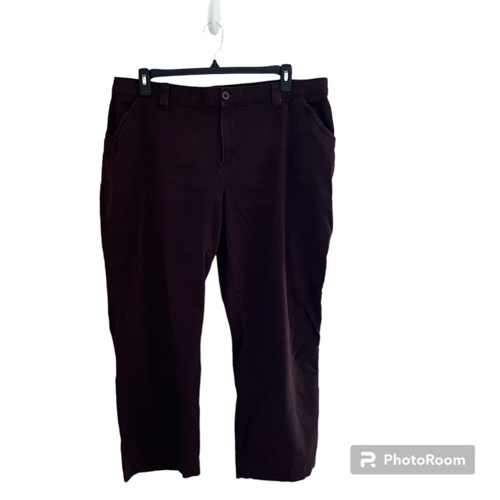 🟤LEE: Women’s size 20W petite, brown straight pants w/pockets, preowned🟤